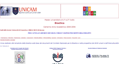 Desktop Screenshot of bioetica.unicam.it