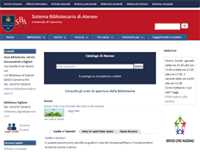 Tablet Screenshot of biblioteche.unicam.it